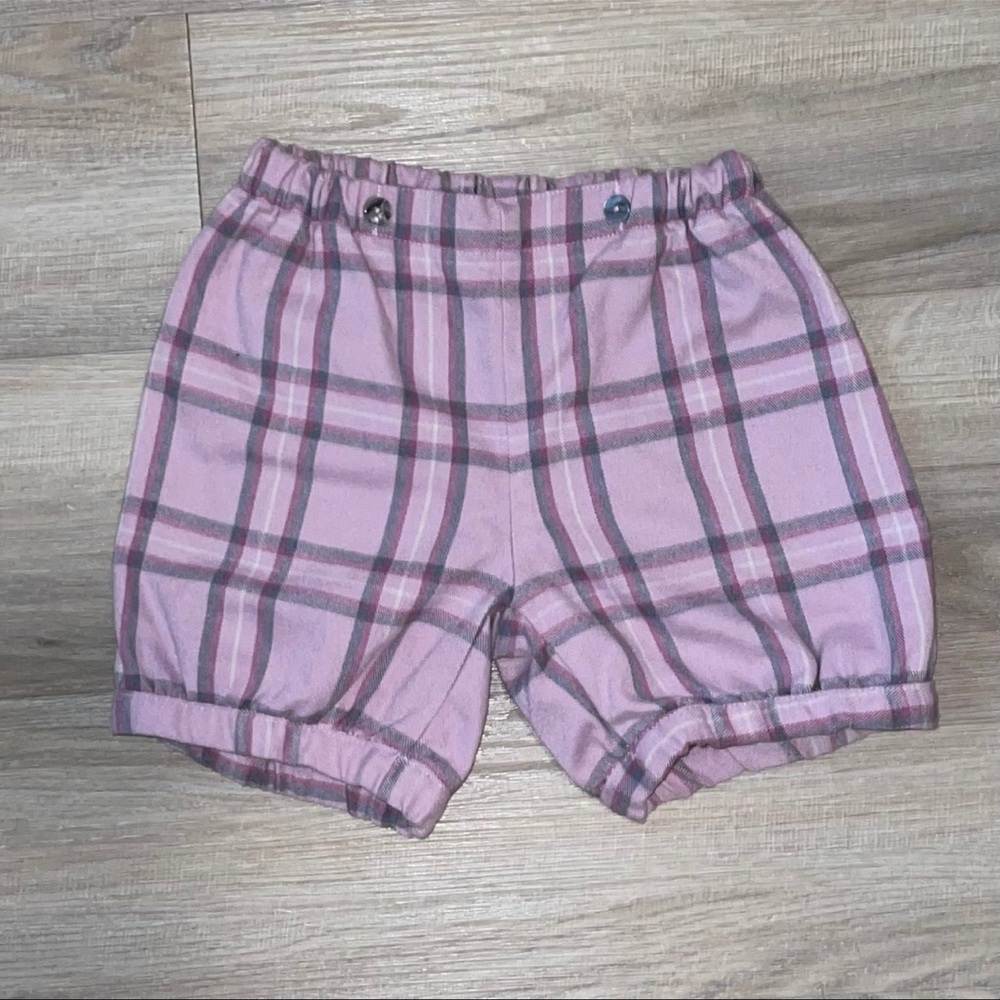 Girls lilac plaid shorts - 3 Years